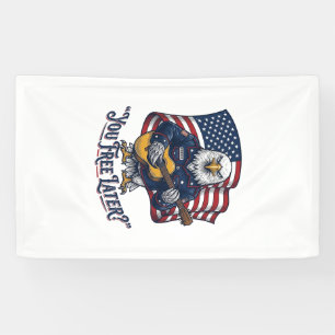 Patriotische Adler Gitarre Vintage Banner