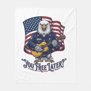 Patriotische Adler Gitarre Vintage Fleecedecke