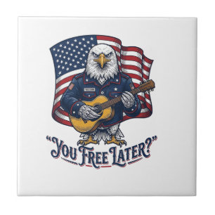 Patriotische Adler Gitarre Vintage Fliese