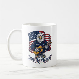 Patriotische Adler Gitarre Vintage Kaffeetasse
