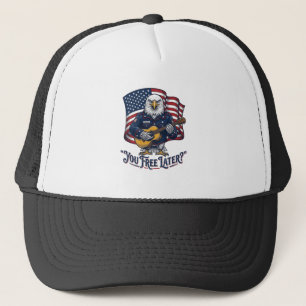 Patriotische Adler Gitarre Vintage Truckerkappe