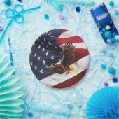 Patriotische Adler Pappteller (Party)