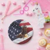 Patriotische Adler Pappteller (Party)
