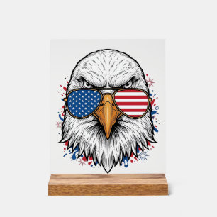 Patriotische Adler-Sonnenbrille Vintage-Vector-Shi Acrylschild