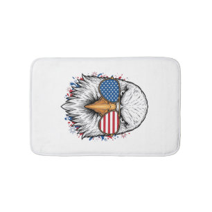 Patriotische Adler-Sonnenbrille Vintage-Vector-Shi Badematte
