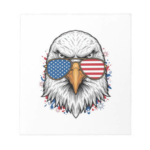 Patriotische Adler-Sonnenbrille Vintage-Vector-Shi Notizblock