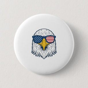 Patriotische Adler-Sonnenbrille Vintage-Vektor-Des Button