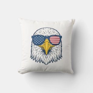 Patriotische Adler-Sonnenbrille Vintage-Vektor-Des Kissen