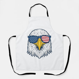 Patriotische Adler-Sonnenbrille Vintage-Vektor-Des Schürze
