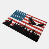 Patriotische Adlerbäume Fußmatte (Schrägansicht)