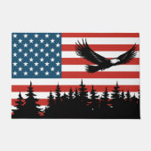 Patriotische Adlerbäume Fußmatte (Vorderseite)