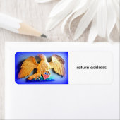 patriotische Adlerfische Rücksendeadressen-Aufkleb (Insitu)