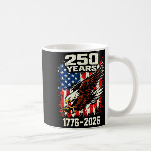 Patriotische Adlerflagge 250. Jahrestag USA Kaffeetasse