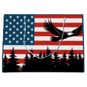 Patriotische Adlerflagge Party Große Geschenktüte (Vorderseite)