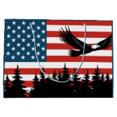 Patriotische Adlerflagge Party Große Geschenktüte (Rückseite)