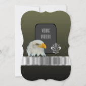 Patriotische Adlerhochzeit Einladung (Rückseite)