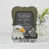 Patriotische Adlerhochzeit Einladung (Stehend Vorderseite)