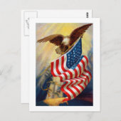 Patriotische Adlerkarte Postkarte (Vorne/Hinten)