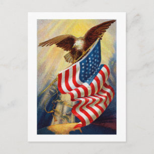 Patriotische Adlerkarte Postkarte