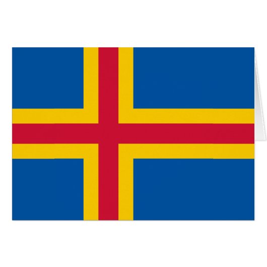 Patriotische Åland-Inseln-Flagge (Vorderseite (Horizontal))