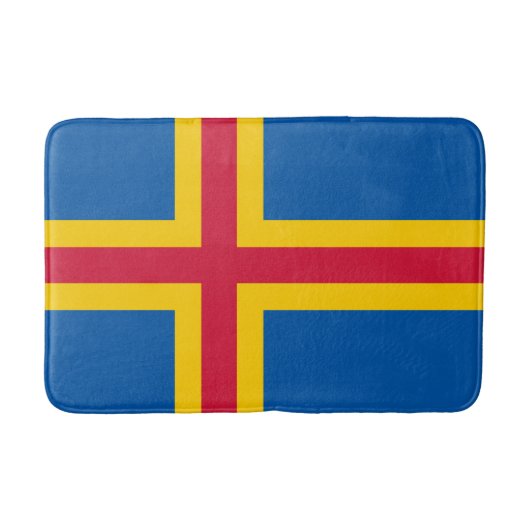 Patriotische Åland-Inseln-Flagge Badematte (Vorderseite)