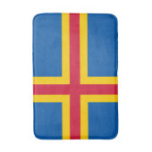 Patriotische Åland-Inseln-Flagge Badematte (Vorderseite Vertikal)