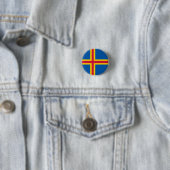 Patriotische Åland-Inseln-Flagge Button (Beispiel)