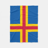 Patriotische Åland-Inseln-Flagge Fleecedecke (Vorderseite)