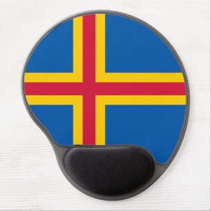 Patriotische Åland-Inseln-Flagge Gel Mousepad