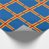 Patriotische Åland-Inseln-Flagge Geschenkpapier (Ecke)