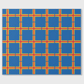 Patriotische Åland-Inseln-Flagge Geschenkpapier (Flach)