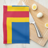 Patriotische Åland-Inseln-Flagge Geschirrtuch (Viertel Falte)