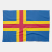 Patriotische Åland-Inseln-Flagge Geschirrtuch (Horizontal)