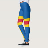 Patriotische Åland-Inseln-Flagge Leggings (Links)