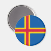 Patriotische Åland-Inseln-Flagge Magnet (Vorderseite/Rückseite)