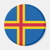 Patriotische Åland-Inseln-Flagge Magnet (Vorne)