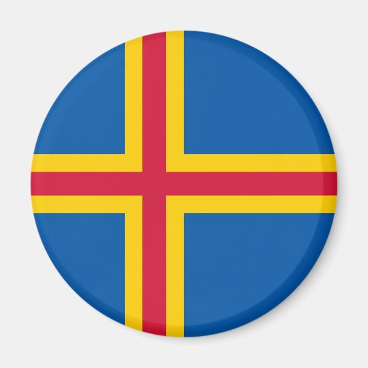 Patriotische Åland-Inseln-Flagge Magnet (Vorne)