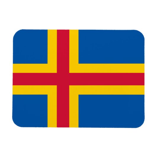 Patriotische Åland-Inseln-Flagge Magnet (Horizontal)