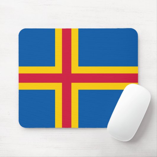 Patriotische Åland-Inseln-Flagge Mousepad (Mit Mouse)
