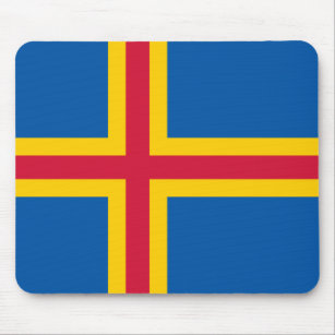 Patriotische Åland-Inseln-Flagge Mousepad