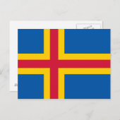 Patriotische Åland-Inseln-Flagge Postkarte (Vorne/Hinten)