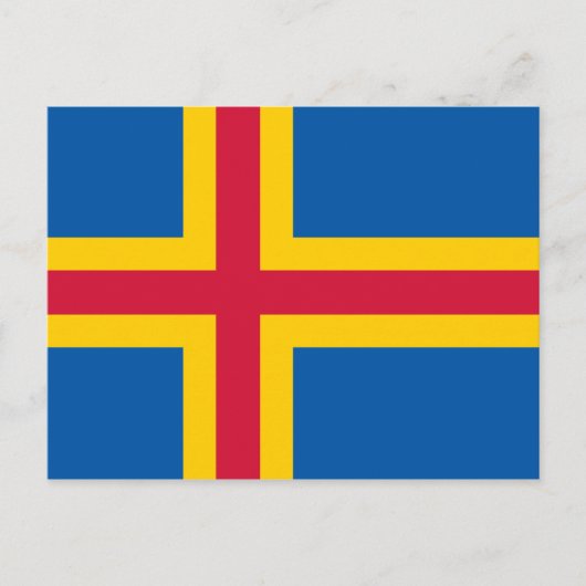 Patriotische Åland-Inseln-Flagge Postkarte (Vorderseite)