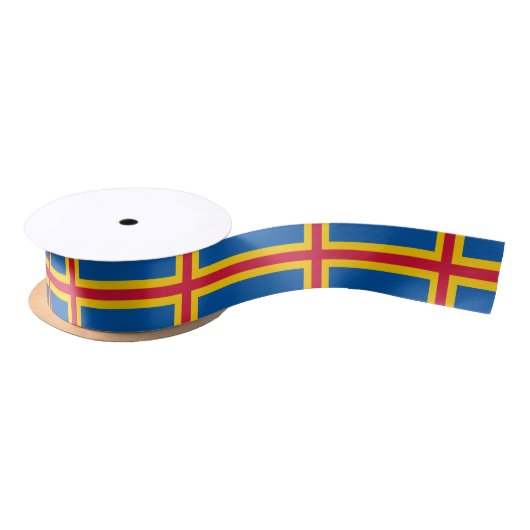 Patriotische Åland-Inseln-Flagge Satinband (Spule)