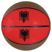 Patriotische albanische Flagge Basketball (Vorderseite)