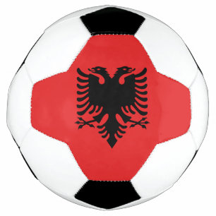 Patriotische albanische Flagge Fußball
