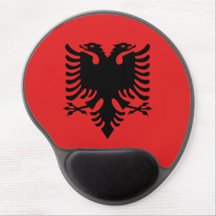 Patriotische albanische Flagge Gel Mousepad