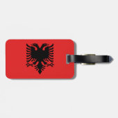 Patriotische albanische Flagge Gepäckanhänger (Rückseite horizontal)