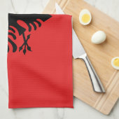 Patriotische albanische Flagge Handtuch (Viertel Falte)