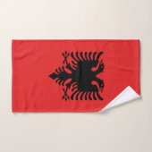 Patriotische albanische Flagge Handtuch (Handtuch)