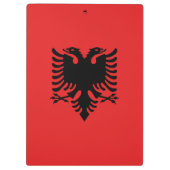Patriotische albanische Flagge Klemmbrett (Rückseite)